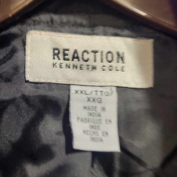 NWT Kenneth Cole WOOL & 'leather' COAT - Picture 13 of 14